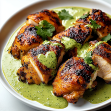 Peruvian Chicken with Creamy Green Sauce