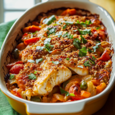 Baked Tilapia and Vegetable Casserole