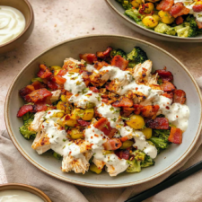 Chicken Bacon Ranch Keto Bowls