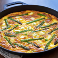 Frittata with Asparagus, Leek & Ricotta