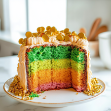 Pot of Gold Rainbow Cake