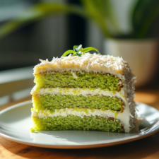 Delightful Pandan Coconut Cake