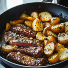 Garlic Butter Steak and Potatoes Skillet