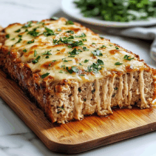 Garlic Parmesan Chicken Meatloaf