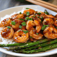 Sweet Chili Shrimp with Asparagus