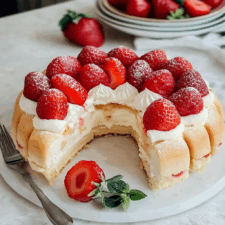 Fluffy Charlotte aux Fraises
