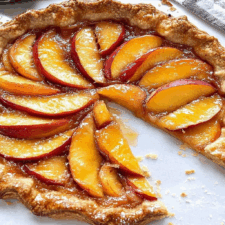 Fresh Peach Galette with a Golden, Buttery Crust