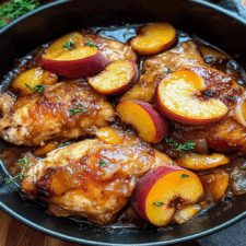 Peach Glazed Chicken Dinner