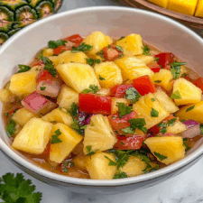 Sweet and Spicy Pineapple Mango Salsa