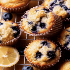 Moist Lemon Blueberry Muffins