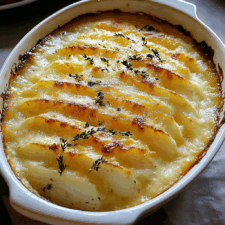 Cheesy Garlic Potatoes Gratin – Easy & Creamy