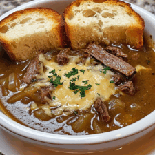 French Onion Beef Short Rib Soup
