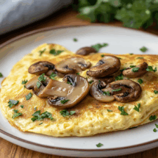 Mushroom and Swiss Omelet