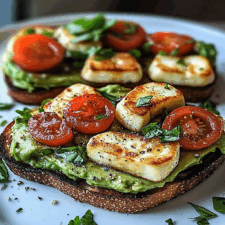 Halloumi Avocado Toast with a Zesty Twist