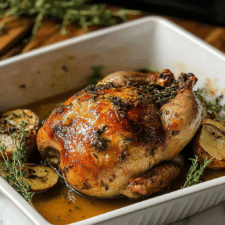 Cider Maple Oven Roasted Cornish Hen
