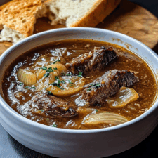 French Onion Beef Short Rib Soup