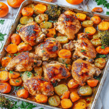 Maple Dijon Chicken Sheet Pan Dinner