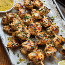 Ranch Garlic Parmesan Chicken Skewers