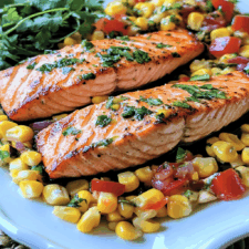 Salmon with Ginger Corn Salsa