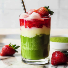 Iced Strawberry Matcha Latte